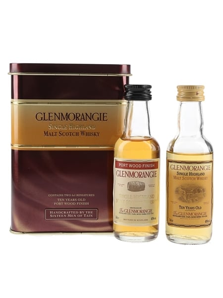 Glenmorangie Port Wood Finish & 10 Year Old Set Bottled 2000s 2 x 5cl