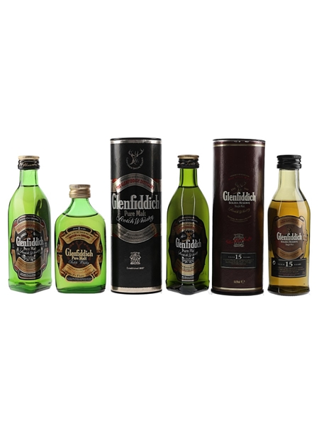 Glenfiddich Pure Malt & 15 Year Old  4 x 4.7cl-5cl / 40%