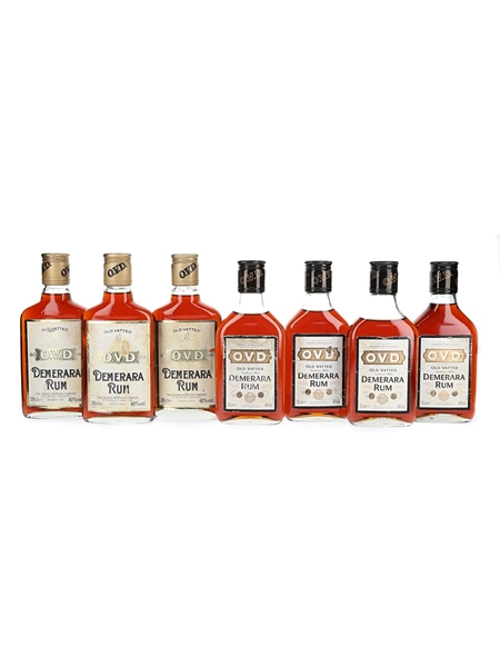 OVD Old Vatted Demerara Rum Bottled 1980s & 1990s - George Morton 7 x 20cl / 40%