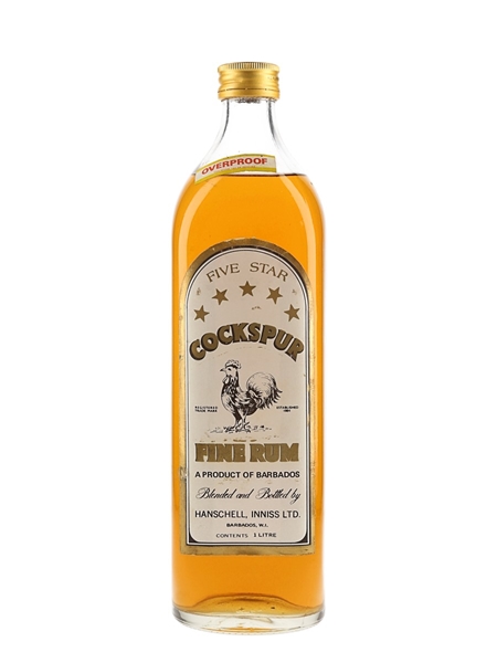 Cockspur 5 Star Overproof Bottled 1980s 100cl