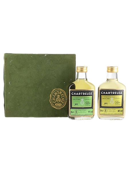 Chartreuse Green & Yellow Bottled 1990s - Gift Set 2 x 20cl