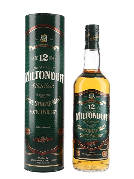 Miltonduff Glenlivet 12 Year Old Bottled 1990s 70cl / 43%