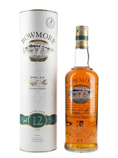 Bowmore 12 Year Old Bottled 1990s - Screen Printed Label 70cl / 40%