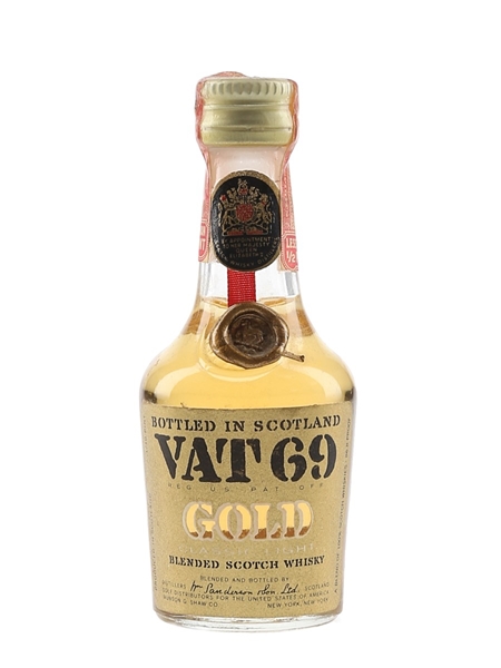 Vat 69 Gold Bottled 1950s-1960s - Munson G. Shaw Co. 4.7cl / 43.4%