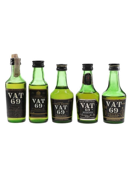 Vat 69 Bottled 1980s 5 x 5cl