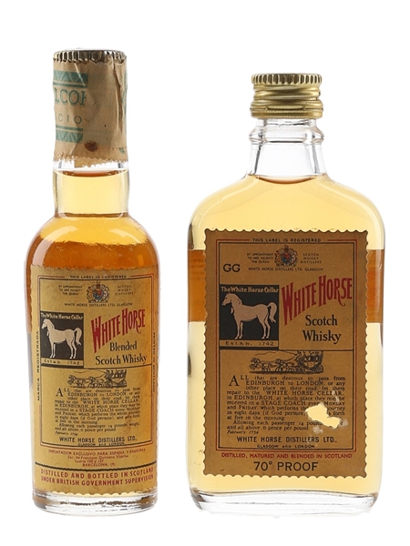 White Horse Bottled 1960s 2 x 5cl