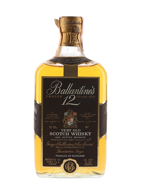 Ballantine's 12 Year Old Bottled 1970s - Spirit 75cl / 43%