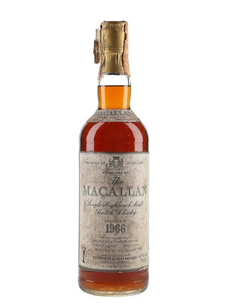 Macallan 1966 18 Year Old Bottled 1980s - Giovinetti 75cl / 43%