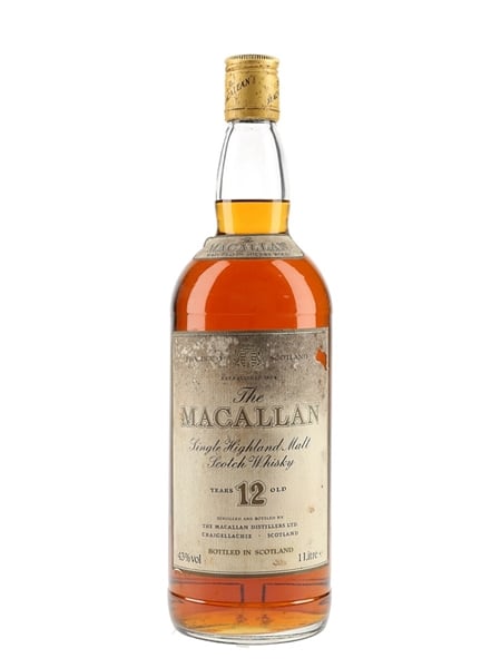 Macallan 12 Year Old Bottled 1980s 100cl / 43%