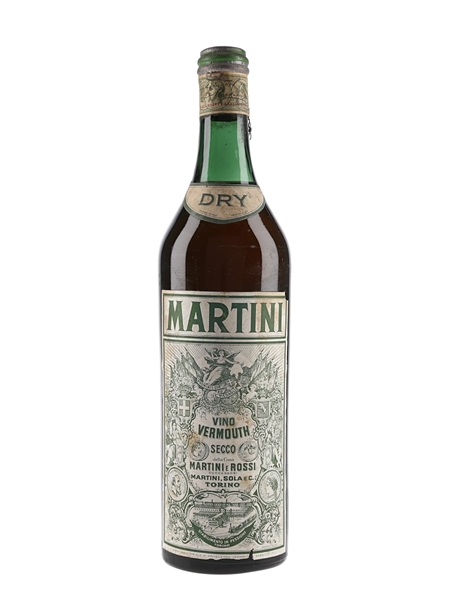 Martini Dry Bottled 1950s 100cl