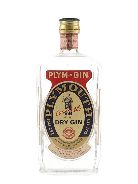 Coates & Co. Plym-Gin Bottled 1960s - Stock 75cl / 46%