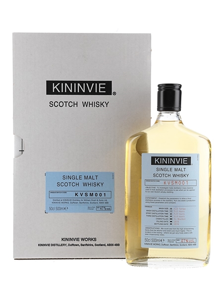 Kininvie 2013 Single Malt Batch KVSM001 Bottled 2019 50cl / 47%