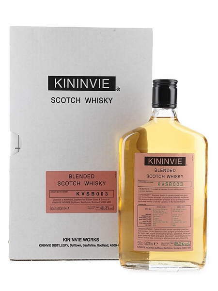 Kininvie 2015 Blended Scotch Whisky Batch KVSB003 Bottled 2019 50cl / 48.2%