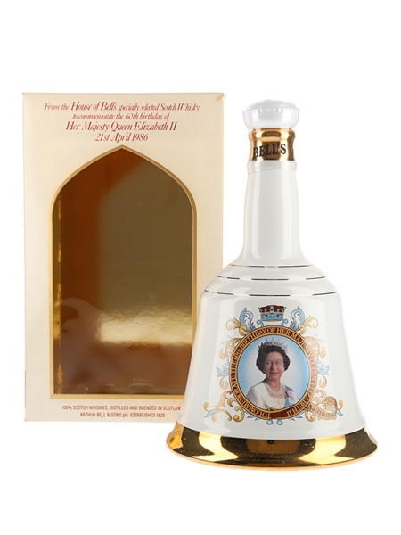 Bell's Ceramic Decanter Queen Elizabeth II 60th Birthday 75cl / 43%