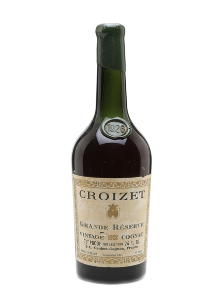 Croizet 1928 Grande Reserve Cognac Bottled 1960s - 1970s 68cl / 40%