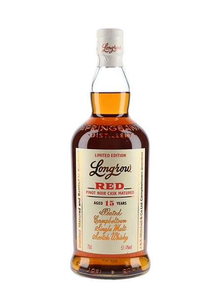 Longrow Red 15 Year Old Pinot Noir Cask Matured Bottled 2022 70cl / 51.4%