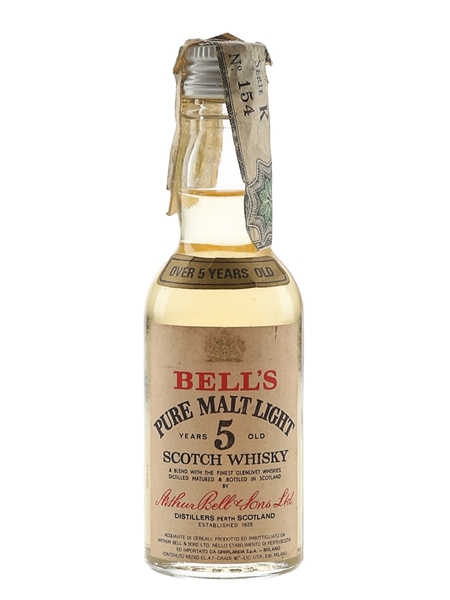 Bell's 5 Year Old Pure Malt Light Bottled 1970s - Ghirlanda 4.7cl / 40%