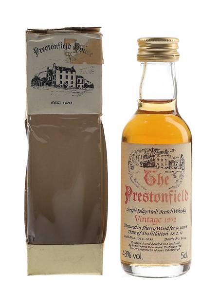 Prestonfield Islay 1972 Bowmore 16 Year Old 5cl / 43%