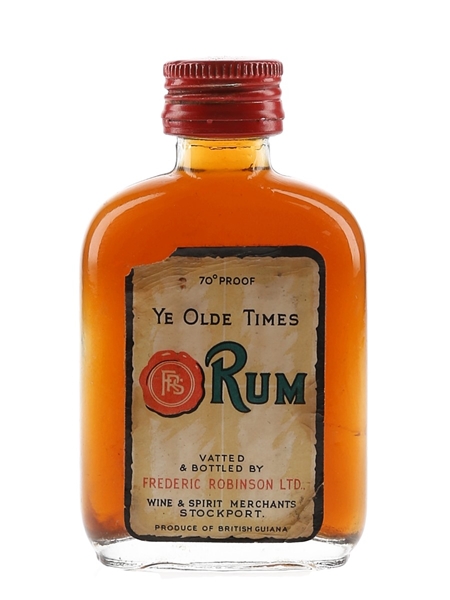 Robinson Ye Olde Times Rum Bottled 1970s - Frederic Robison 5cl / 40%