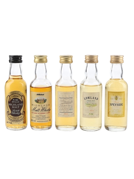 St Michael Malt Selection Highland, Islay, Lowland & Speyside 5 x 5cl / 40%