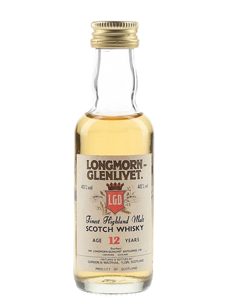 Longmorn Glenlivet 12 Year Old Bottled 1980s - Gordon & MacPhail 5cl / 40%