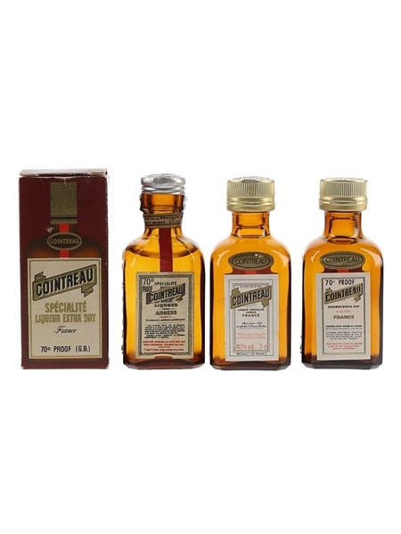 Cointreau Bottled 1970s-1980s 3 x 3cl / 40%