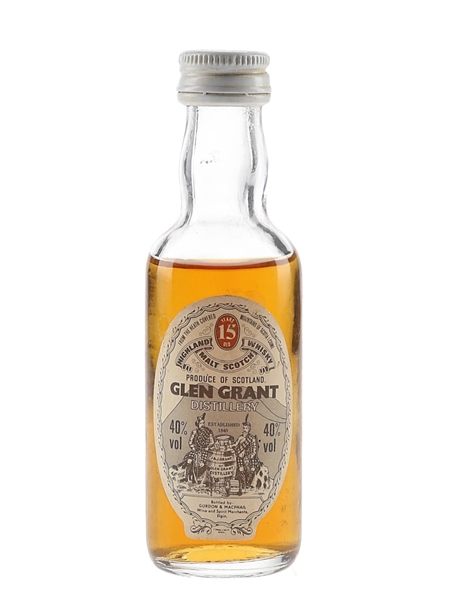 Glen Grant 15 Year Old Bottled 1980s - Gordon & MacPhail 5cl / 40%