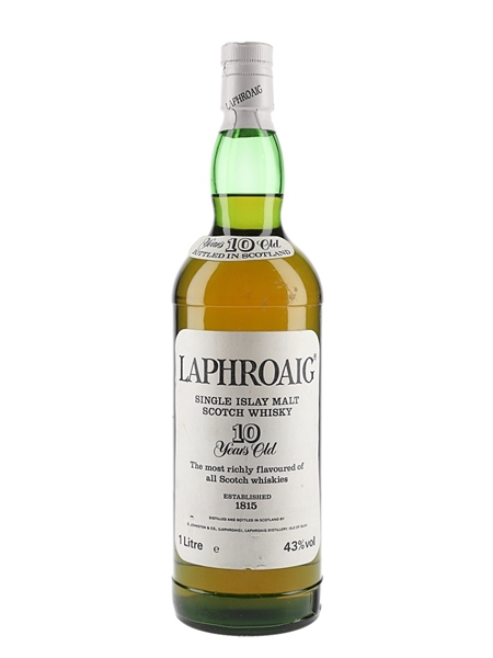 Laphroaig 10 Year Old Bottled 1980s-1990s - Pre Royal Warrant 100cl / 43%