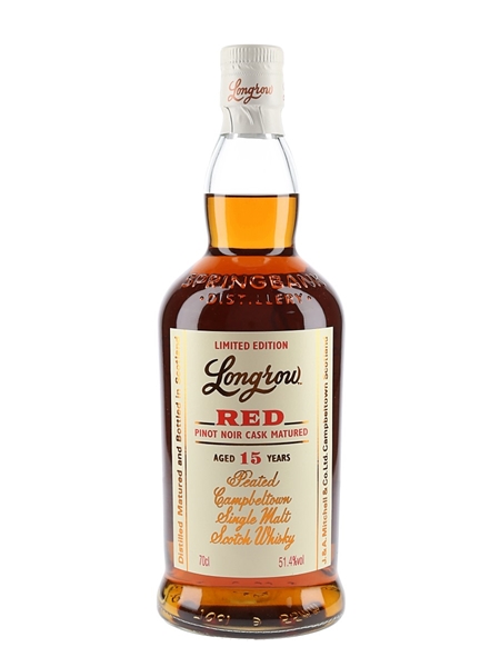 Longrow Red 15 Year Old Pinot Noir Cask Matured Bottled 2022 70cl / 51.4%