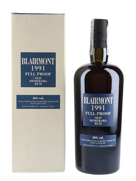 Blairmont 1991 15 Year Old Full Proof Old Demerara Rum Bottled 2006 - Velier 70cl / 56%