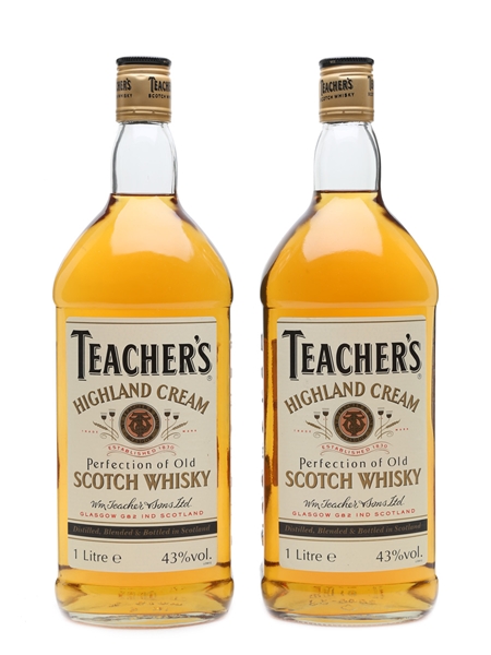 Teacher's Highland Cream Bottled 1980s 2 x 100cl / 43%