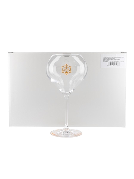 Veuve Clicquot Rich Champagne Glasses  6 x 21cm Tall