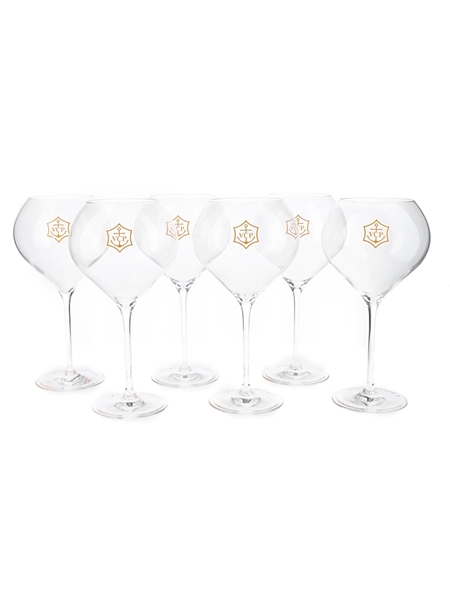 Veuve Clicquot Rich Champagne Glasses  6 x 23cm Tall