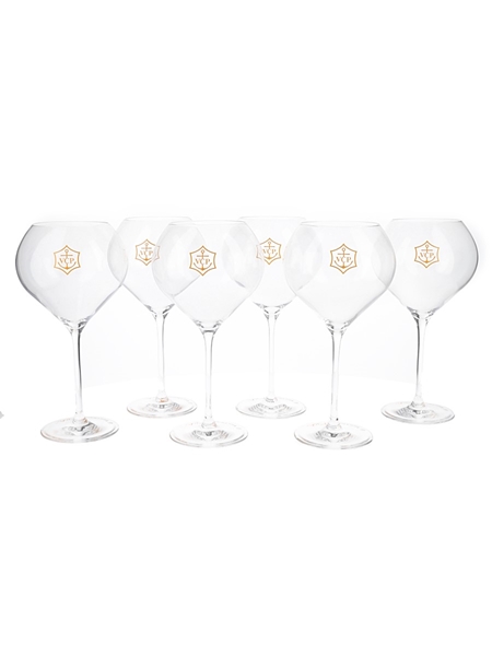 Veuve Clicquot Rich Champagne Glasses  6 x 23cm Tall