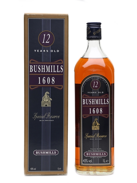 Bushmills 1608 Reserve 12 Year Old Travel Retail 100cl / 40%