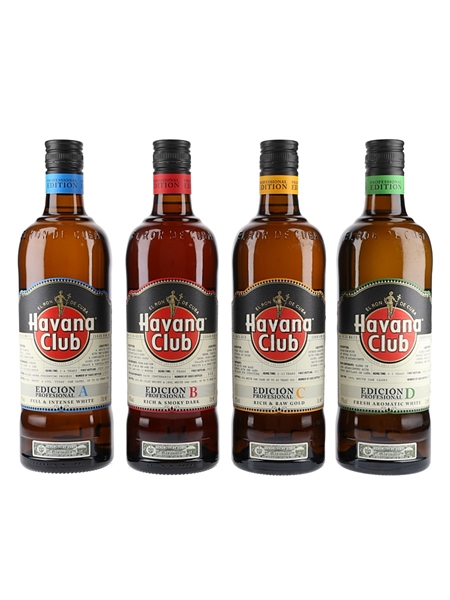 Havana Club Edicion Profesional A, B, C & D  4 x 70cl