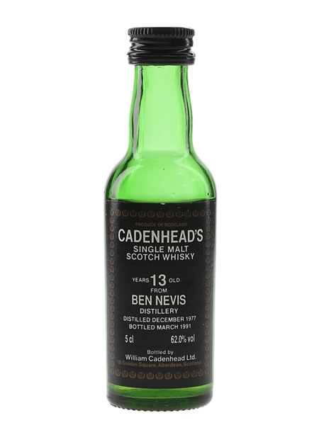 Ben Nevis 1977 13 Year Old Bottled 1991 - Cadenhead's 5cl / 62%