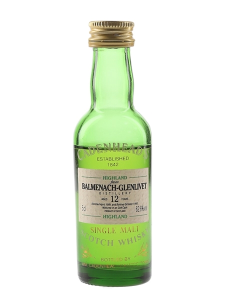 Balmenach Glenlivet 1981 12 Year Old Bottled 1993 - Cadenhead's 5cl / 62.6%