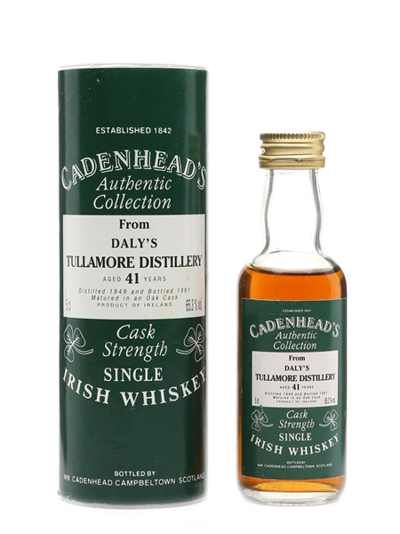 Tullamore 1949 Miniature 41 Year Old - Cadenhead's 5cl / 65.3%