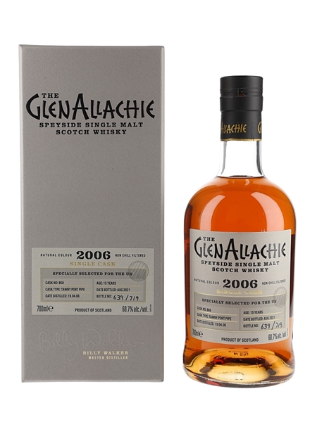 Glenallachie 2006 15 Year Old Single Cask 868 Bottled 2021 - UK Exclusive 70cl / 60.7%