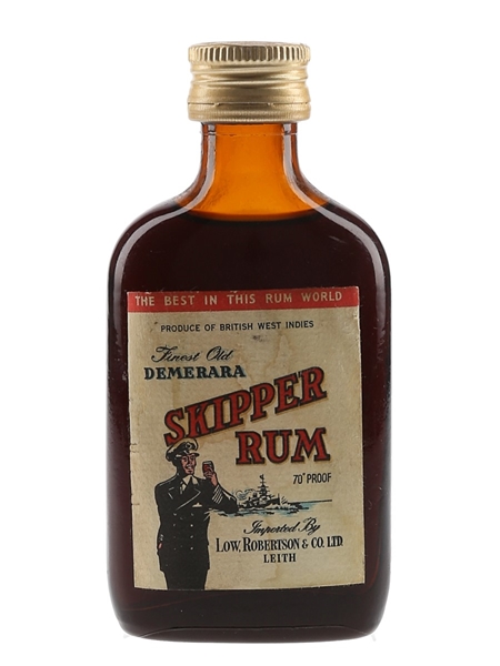 Skipper Finest Old Demerara Rum Bottled 1960s - Low, Robertson & Co. Ltd. 5cl / 40%