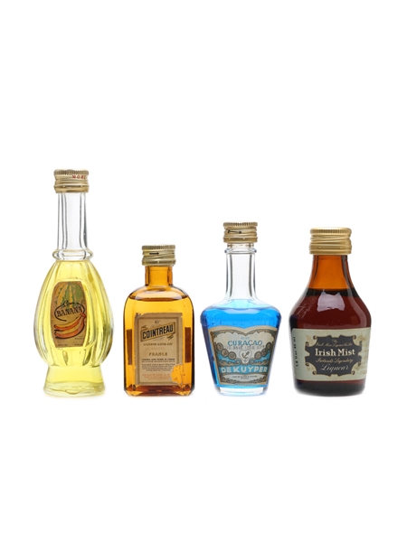 Assorted Liqueur Miniatures Cointreau, Irish Mist, De Kuyper 5cl, 4.5cl, 2 x 3cl