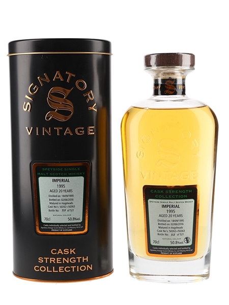 Imperial 1995 20 Year Old Cask 50262 & 50263 Bottled 2016 - Signatory Vintage 70cl / 50.8%