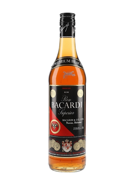 Bacardi Superior Premium Black Bottled 1990s - Bahamas 70cl / 37.5%