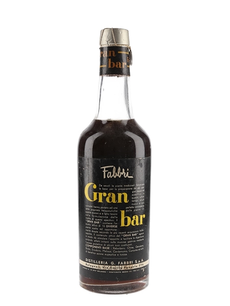 Fabbri Gran Bar Bottled 1950s 75cl / 19%