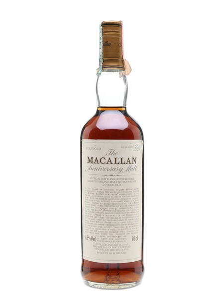 Macallan 25 Year Old Anniversary Malt  70cl / 43%