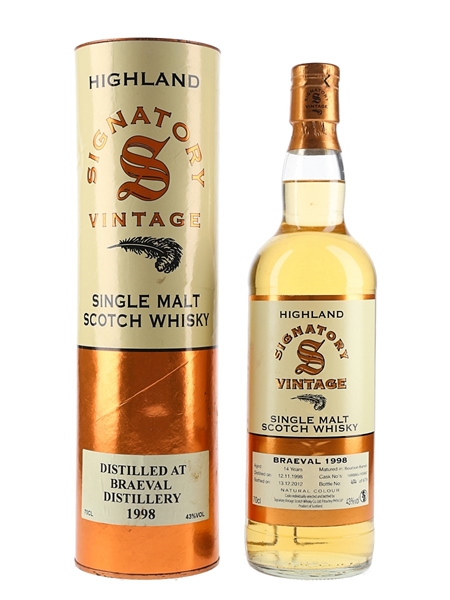 Braeval 1998 14 Year Old Bottled 2012 - Signatory Vintage 70cl / 43%