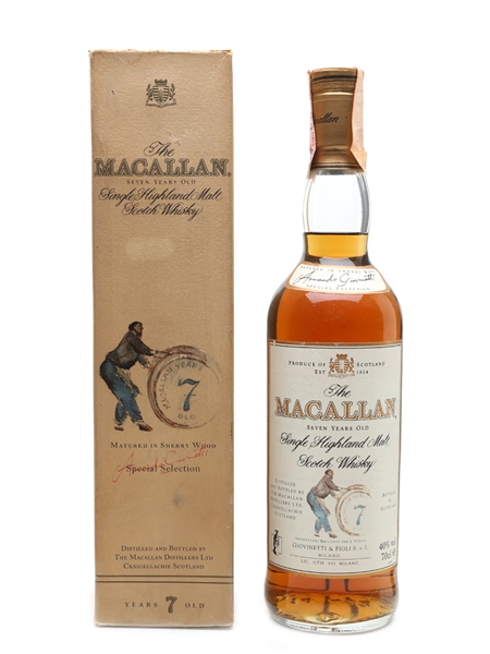 Macallan 7 Year Old Bottled 1990s - Giovinetti 70cl / 40%