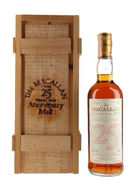 Macallan 1962 25 Year Old Anniversary Malt Bottled 1988 - Giovinetti 75cl / 43%