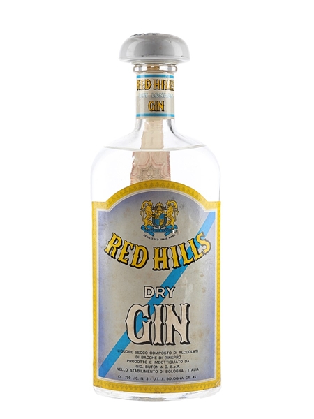 Red Hills Dry Gin Bottled 1970s 75cl / 45%